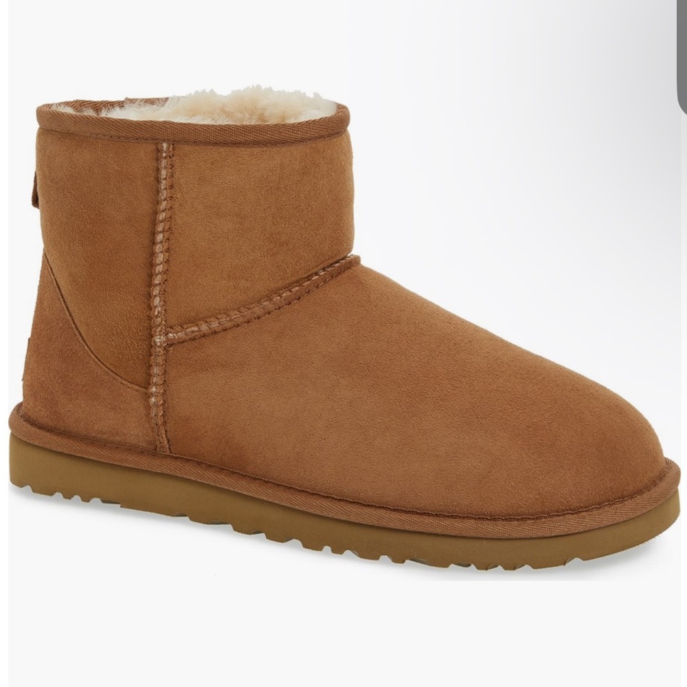 UGG Chestnut Suede Shearling Ankle Boot